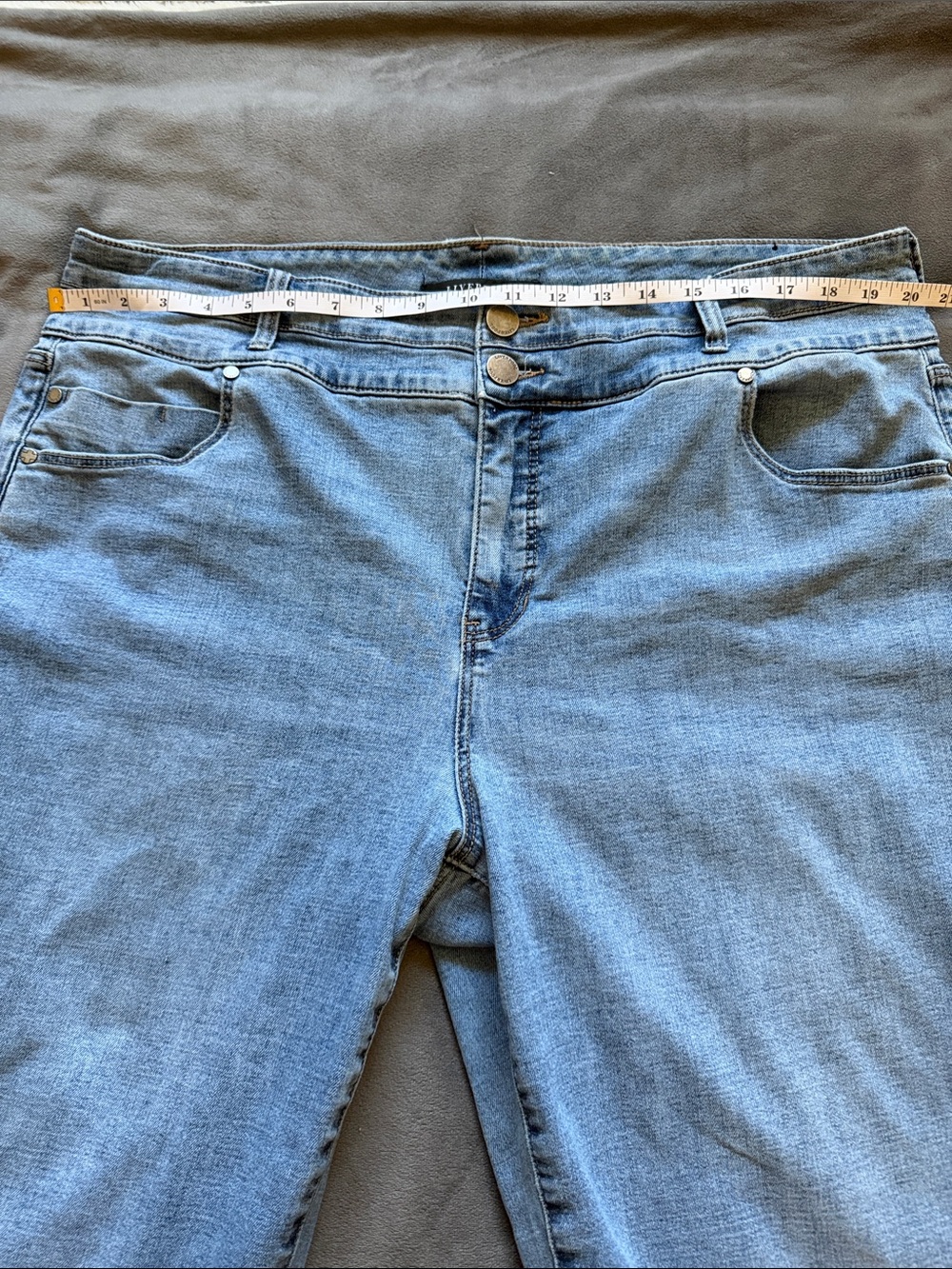 Liverpool Kennedy Hi-Rise Straight Jeans 18W Light Wash Stretch Denim - Picture 3 of 8